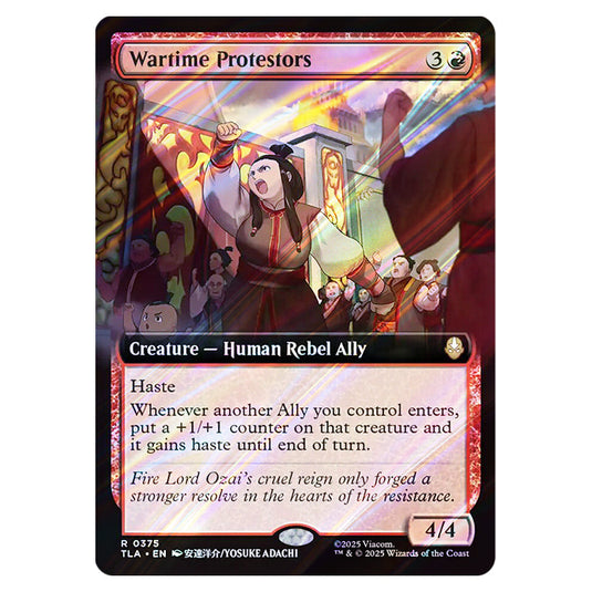 Wartime Protestors 0375 card from the Magic The Gathering set Avatar The Last Airbender