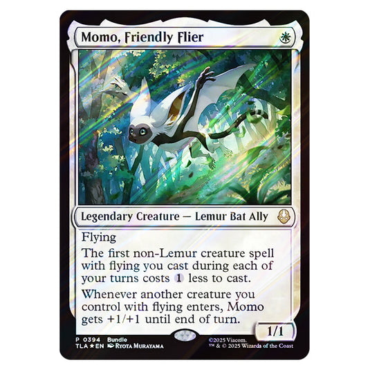 Momo, Friendly Flier 0394 card from the Magic The Gathering set Avatar The Last Airbender