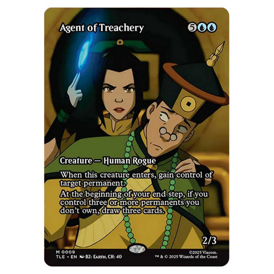 Agent of Treachery 0009 card from the Magic The Gathering set Avatar: The Last Airbender Eternal