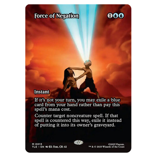 Force of Negation 0013 card from the Magic The Gathering set Avatar: The Last Airbender Eternal