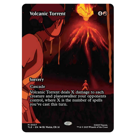 Volcanic Torrent 0037 card from the Magic The Gathering set Avatar: The Last Airbender Eternal