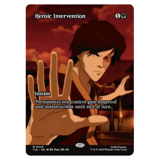 Heroic Intervention 0043 card from the Magic The Gathering set Avatar: The Last Airbender Eternal