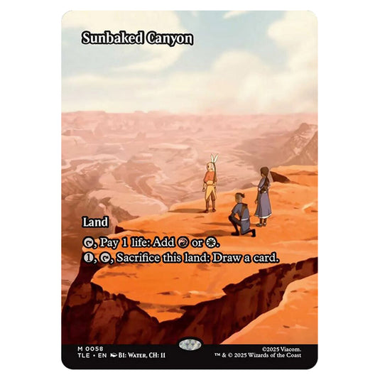 Sunbaked Canyon 0058 card from the Magic The Gathering set Avatar: The Last Airbender Eternal