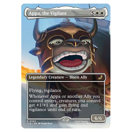 Appa, the Vigilant 0062 card from the Magic The Gathering set Avatar: The Last Airbender Eternal