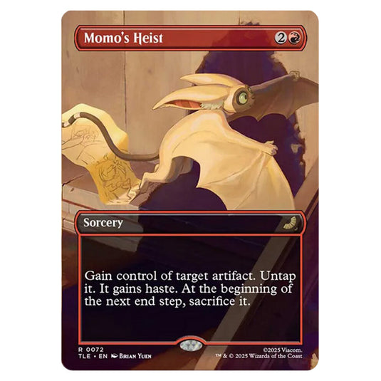 Momo's Heist 0072 card from the Magic The Gathering set Avatar: The Last Airbender Eternal