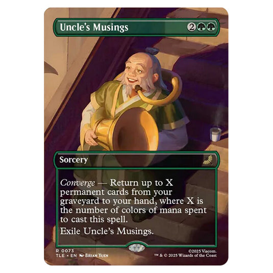 Uncle's Musings 0073 card from the Magic The Gathering set Avatar: The Last Airbender Eternal