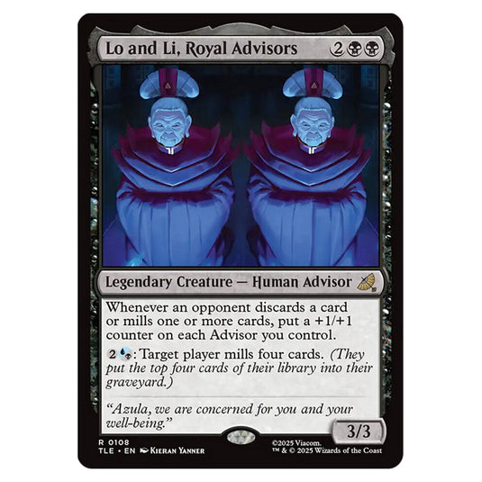 Lo and Li, Royal Advisors 0108 card from the Magic The Gathering set Avatar: The Last Airbender Eternal