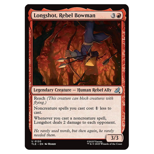 Longshot, Rebel Bowman 0120 card from the Magic The Gathering set Avatar: The Last Airbender Eternal