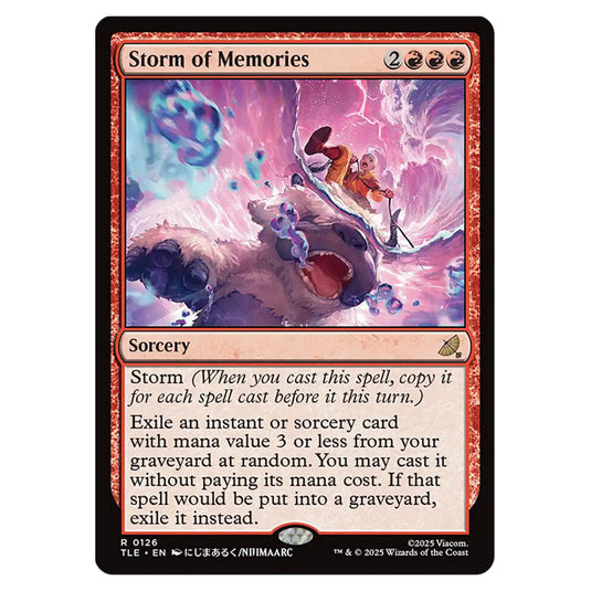 Storm of Memories 0126 card from the Magic The Gathering set Avatar: The Last Airbender Eternal