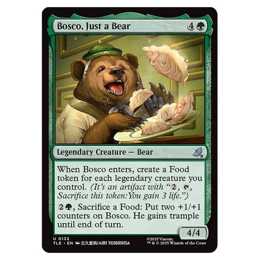 Bosco, Just a Bear 0132 card from the Magic The Gathering set Avatar: The Last Airbender Eternal