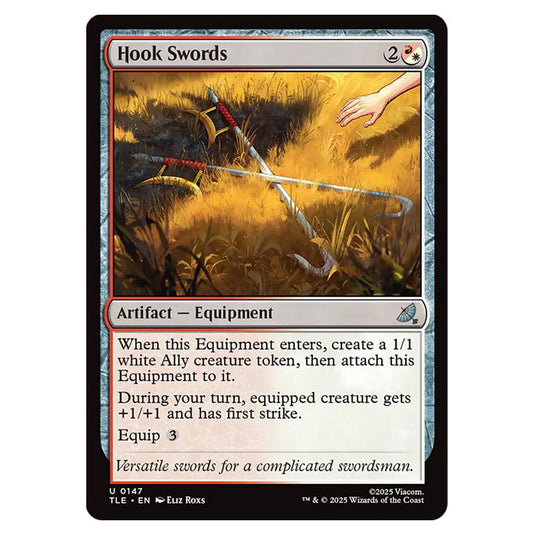 Hook Swords 0147 card from the Magic The Gathering set Avatar: The Last Airbender Eternal