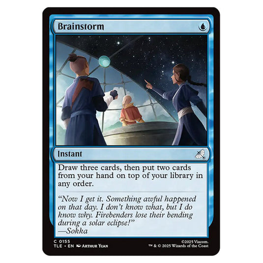 Brainstorm 0155 card from the Magic The Gathering set Avatar: The Last Airbender Eternal