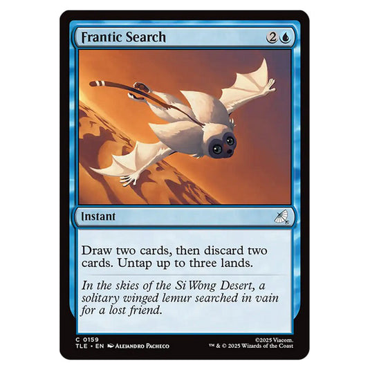 Frantic Search 0159 card from the Magic The Gathering set Avatar: The Last Airbender Eternal
