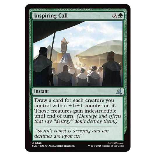 Inspiring Call 0168 card from the Magic The Gathering set Avatar: The Last Airbender Eternal