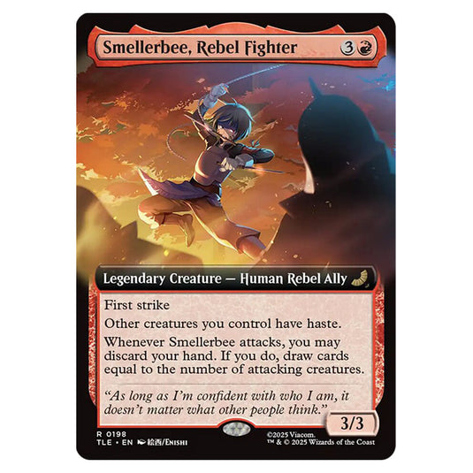 Smellerbee, Rebel Fighter 0198 card from the Magic The Gathering set Avatar: The Last Airbender Eternal