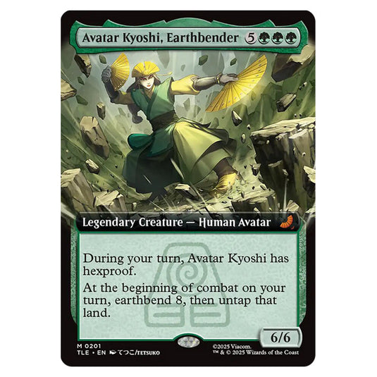 Avatar Kyoshi, Earthbender 0201 card from the Magic The Gathering set Avatar: The Last Airbender Eternal