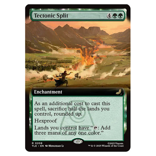 Tectonic Split 0208 card from the Magic The Gathering set Avatar: The Last Airbender Eternal