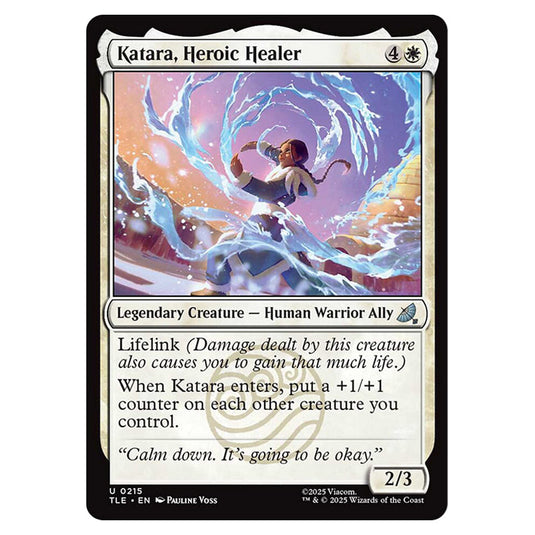 Katara, Heroic Healer 0215 card from the Magic The Gathering set Avatar: The Last Airbender Eternal