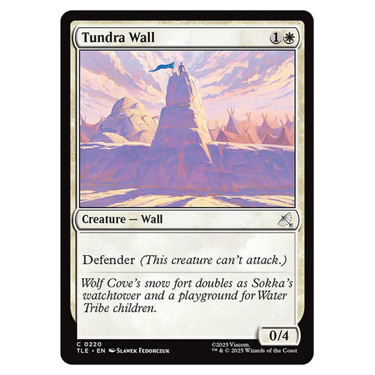 Tundra Wall 0220 card from the Magic The Gathering set Avatar: The Last Airbender Eternal