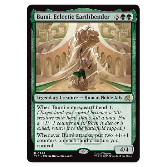 Bumi, Eclectic Earthbender 0248 card from the Magic The Gathering set Avatar: The Last Airbender Eternal
