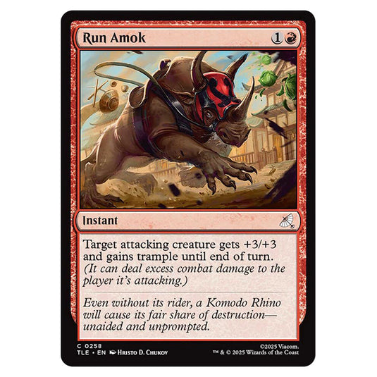Run Amok 0258 card from the Magic The Gathering set Avatar: The Last Airbender Eternal