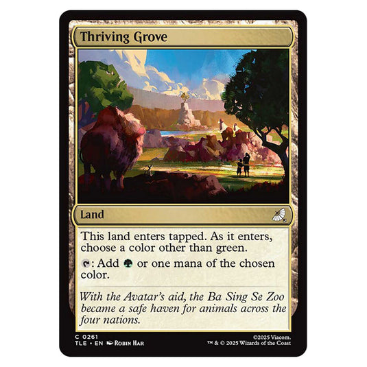 Thriving Grove 0261 card from the Magic The Gathering set Avatar: The Last Airbender Eternal
