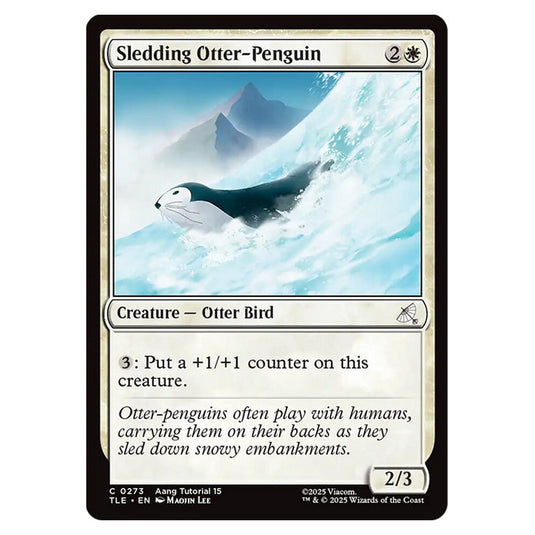 Sledding Otter-Penguin 0273 card from the Magic The Gathering set Avatar: The Last Airbender Eternal