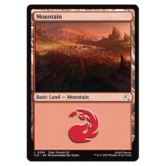 Mountain 0296 card from the Magic The Gathering set Avatar: The Last Airbender Eternal