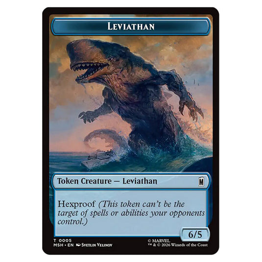 Leviathan 0005 card from the Magic The Gathering set Marvel Super Heroes Tokens