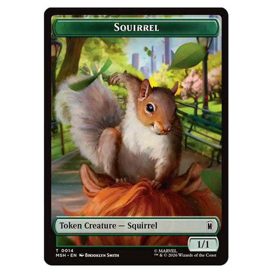 Squirrel 0014 card from the Magic The Gathering set Marvel Super Heroes Tokens