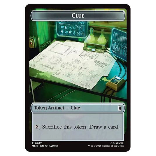 Clue 0017 card from the Magic The Gathering set Marvel Super Heroes Tokens