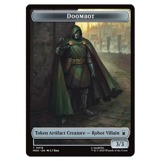 Doombot 0018 card from the Magic The Gathering set Marvel Super Heroes Tokens
