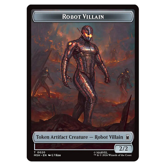 Robot Villain 0020 card from the Magic The Gathering set Marvel Super Heroes Tokens