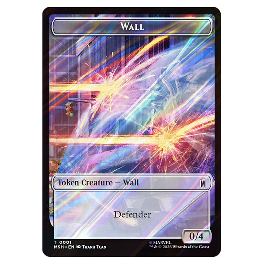 Wall 0001 card from the Magic The Gathering set Marvel Super Heroes Tokens
