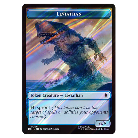 Leviathan 0005 card from the Magic The Gathering set Marvel Super Heroes Tokens