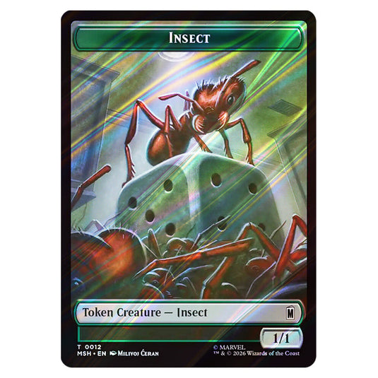 Insect 0012 card from the Magic The Gathering set Marvel Super Heroes Tokens