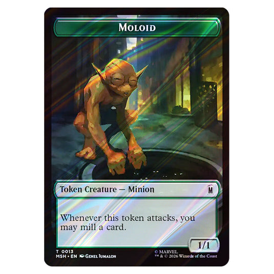 Moloid 0013 card from the Magic The Gathering set Marvel Super Heroes Tokens