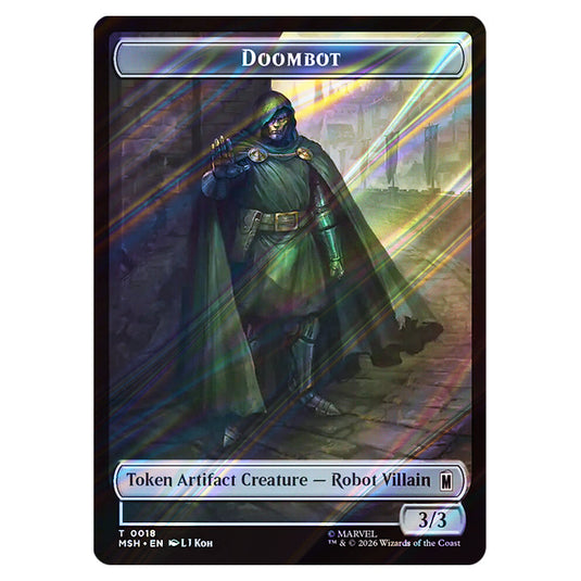 Doombot 0018 card from the Magic The Gathering set Marvel Super Heroes Tokens