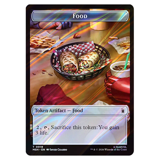 Food 0019 card from the Magic The Gathering set Marvel Super Heroes Tokens