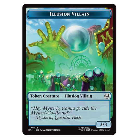 Illusion Villain 0002 card from the Magic The Gathering set Marvel's Spider-Man Tokens