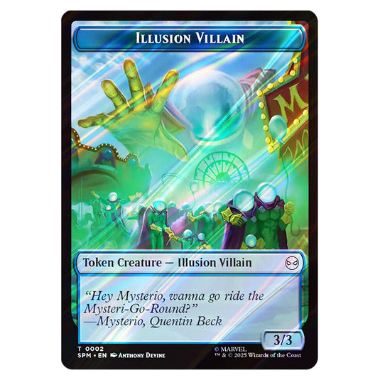 Illusion Villain 0002 card from the Magic The Gathering set Marvel's Spider-Man Tokens