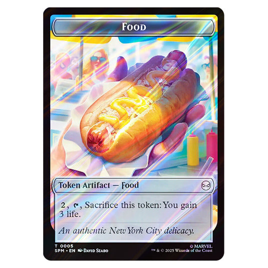 Food 0005 card from the Magic The Gathering set Marvel's Spider-Man Tokens