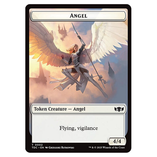 Angel 0002 card from the Magic The Gathering set Tarkir: Dragonstorm Commander Tokens