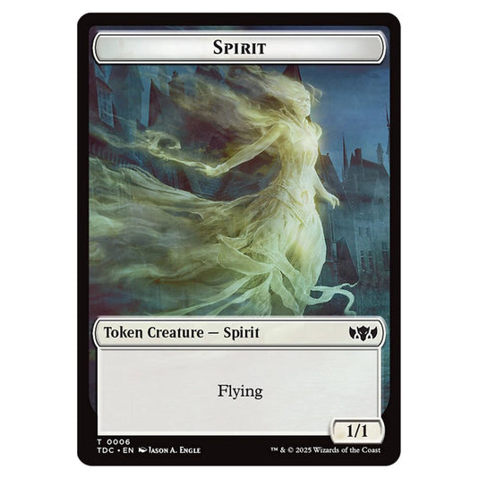 Spirit 0006 card from the Magic The Gathering set Tarkir: Dragonstorm Commander Tokens