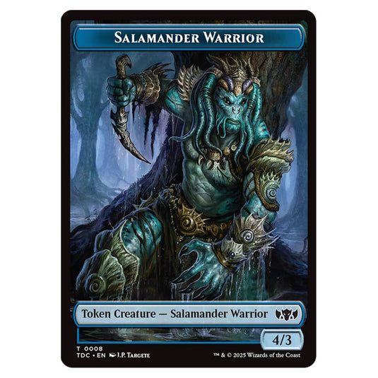 Salamander Warrior 0008 card from the Magic The Gathering set Tarkir: Dragonstorm Commander Tokens