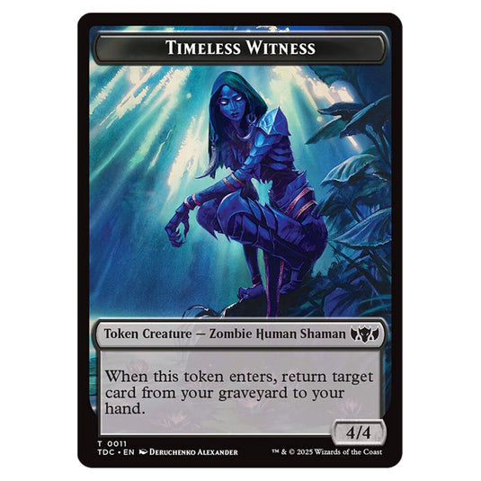 Timeless Witness 0011 card from the Magic The Gathering set Tarkir: Dragonstorm Commander Tokens
