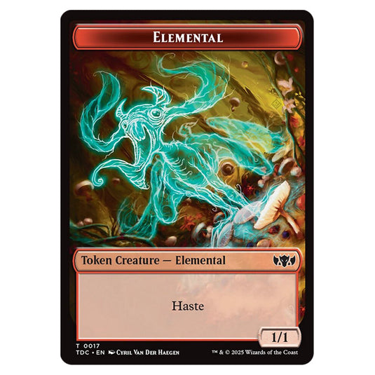 Elemental 0017 card from the Magic The Gathering set Tarkir: Dragonstorm Commander Tokens