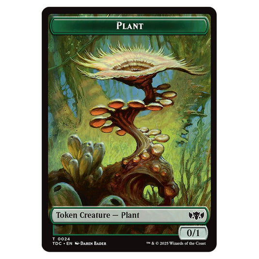 Plant 0024 card from the Magic The Gathering set Tarkir: Dragonstorm Commander Tokens