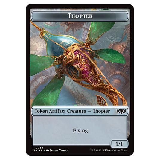 Thopter 0033 card from the Magic The Gathering set Tarkir: Dragonstorm Commander Tokens