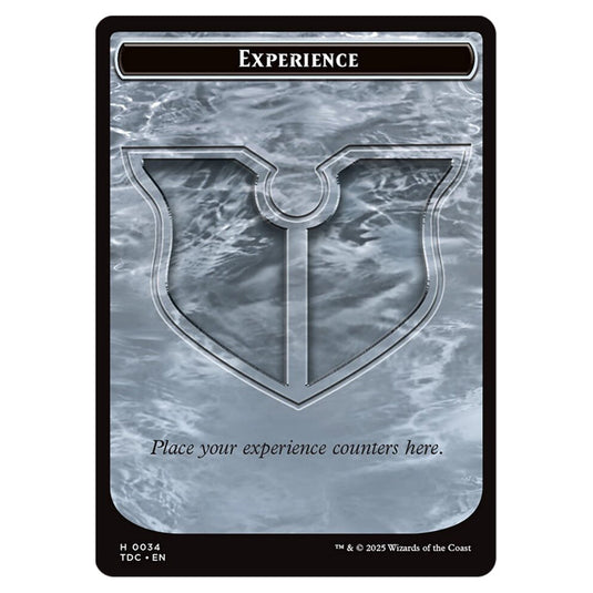 Experience 0034 card from the Magic The Gathering set Tarkir: Dragonstorm Commander Tokens